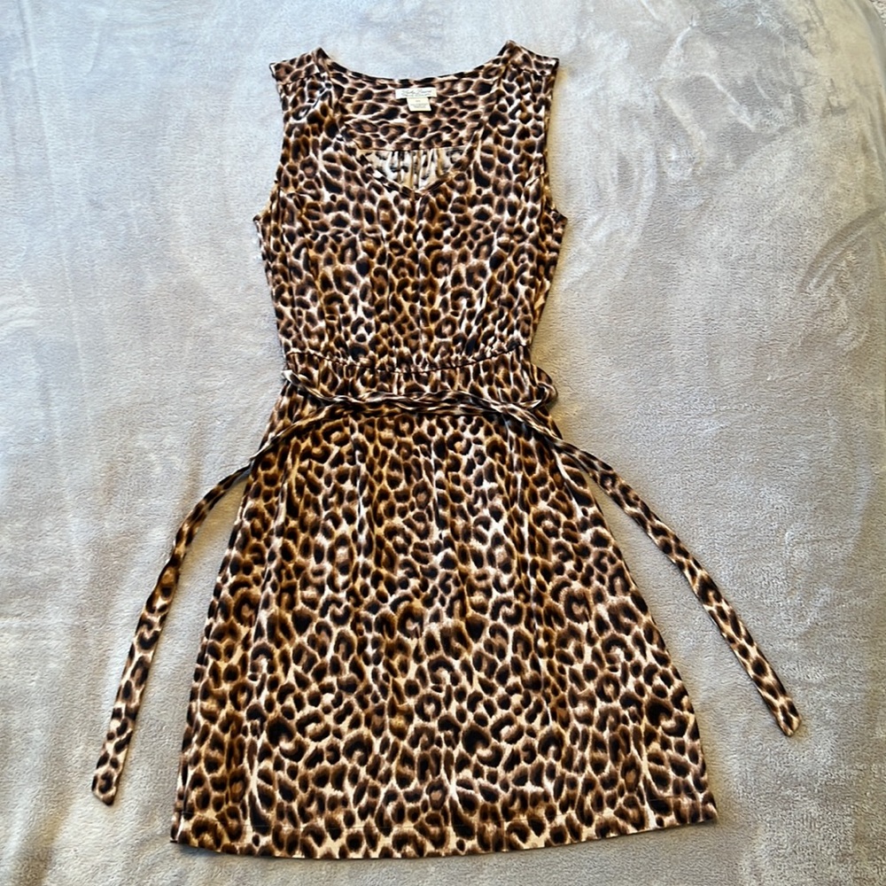 Lucky Brand Leopard Print Sleeveless Dress - Picture 6 of 15